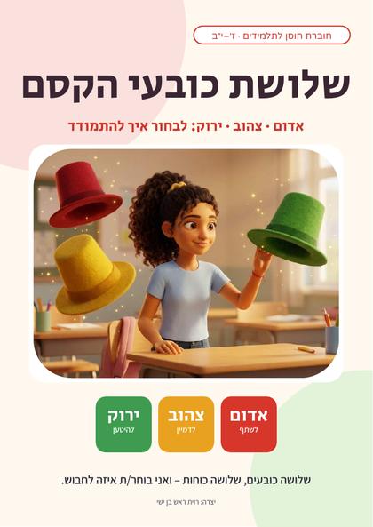 שער החוברת: שלושת כובעי הקסם